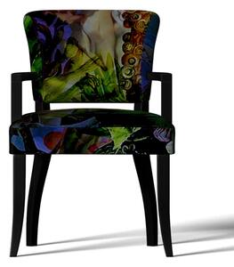 Mimi Dining Chair with Arms Jungle, Dining Chair, Acid Jungle - Andrew Martin Timothy Oulton Velvet