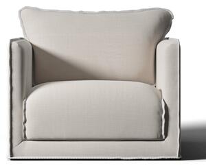 Whitecliff Chair, Loveseat, Grey/Light Neutral - Andrew Martin Timothy Oulton Linen