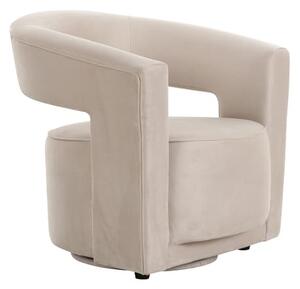 Madison Swivel Chair Stone Velvet, Swivel Chair, Dove Grey Velvet - Andrew Martin