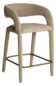 Knox Bar Stool, Bar Stool, Bronze/Dark Neutral - Andrew Martin Boucle & Other Fabric