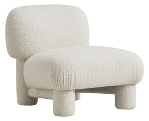 Bella Chair, Accent Chair, White - Andrew Martin Boucle & Other Fabric