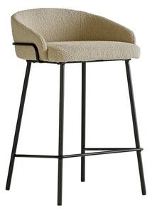 Cara Bar Stool, Bar Stool, Bronze/Brown/Dark Neutral - Andrew Martin Boucle & Other Fabric