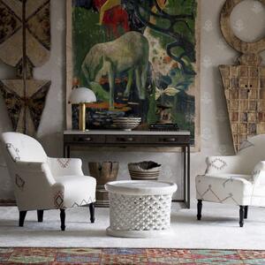 Victoria Chair Moroccan White, Armchair - Andrew Martin