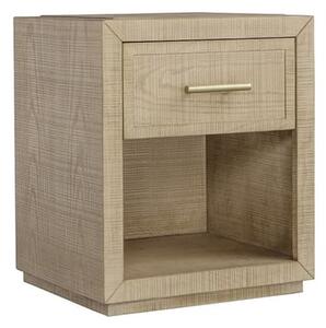 Raffles 1 Drawer Bedside Table Natural, Small Bedside Table, Small - Andrew Martin