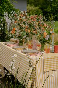 Honey Pembroke Stripe Linen Blend Tablecloth | Medium | Piglet in Bed