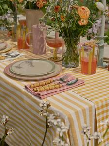 Honey Gingham Linen Blend Table Runner | 45 x 200cm | Piglet in Bed