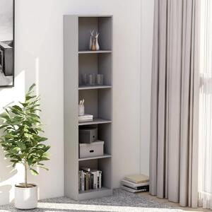5-Tier Book Cabinet Grey 40x24x175 cm Chipboard