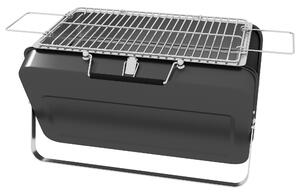 Outsunny Foldable Suitcase Design Mini Charcoal Barbecue Grill BBQ, Black