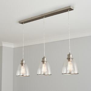 Windermere 3lt Diner Bar Ceiling Light - Satin Nickel