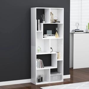 Book Cabinet White 67x24x161 cm Engineered Wood