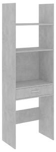 Book Cabinet Concrete Grey 60x35x180 cm Engineered Wood
