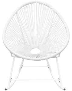 Outdoor Rocking Chair White Poly Rattan
