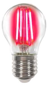 Coloured E27 4 W LED bulb filament, red