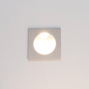 Zarate LED recessed wall light, silver