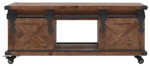 Coffee Table Solid Fir Wood 91x51x38 cm Brown