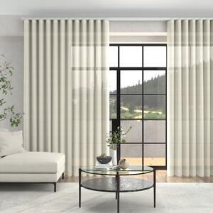 Romeo Voile Made To Measure Curtains + FREE Track - Wave Cream