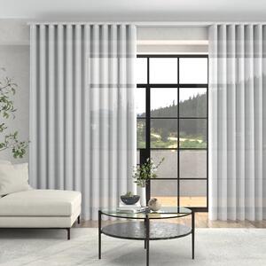 Romeo Voile Made To Measure Curtains + FREE Track - Wave White