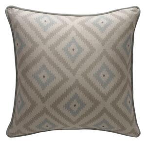 Glacier Powder, Sustainable Feather, Cushion, 55cm x 55cm - Andrew Martin Eco-conscious & Linen Blend & Viscose Blend Geometric & Kilim