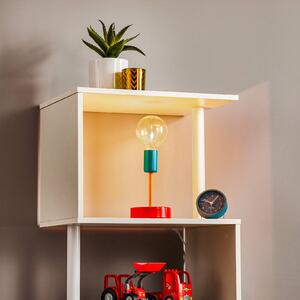 Colourful Oxford table lamp red/orange/turquoise