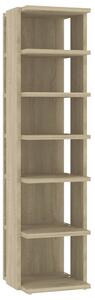 Shoe Cabinet Sonoma Oak 27.5x27x102 cm Engineered Wood
