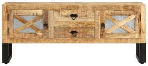 TV Cabinet 110x30x45 cm Rough Mango Wood
