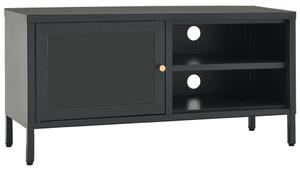 TV Cabinet Anthracite 90x30x44 cm Steel and Glass