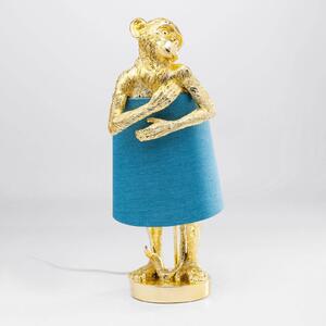 KARE Animal Monkey table lamp gold/blue