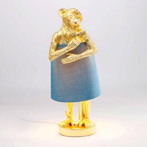 KARE Animal Monkey table lamp gold/blue