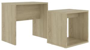 Coffee Table Set Sonoma Oak 48x30x45 cm Engineered Wood