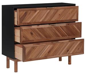 Sideboard 90x33.5x80 cm Solid Acacia Wood and MDF