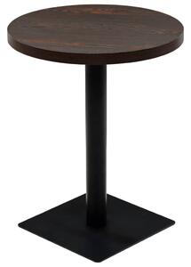 Bistro Table MDF and Steel Round 60x75 cm Dark Ash