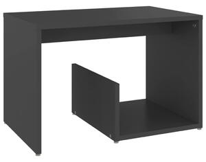 Side Table Grey 59x36x38 cm Engineered Wood
