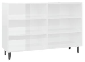 Sideboard High Gloss White 103.5x35x70 cm Engineered Wood