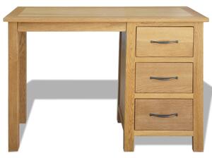 Desk with 3 Drawers 106x40x75 cm Solid Oak Wood
