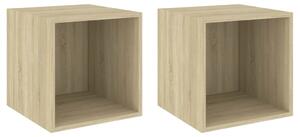 Wall Cabinets 2 pcs Sonoma Oak 37x37x37 cm Engineered Wood