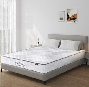 Elgin Fabric 4ft Bonnell Spring Mattress - White