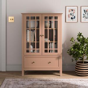 Hanworth Large Display Cabinet, Clay Clay (Red)