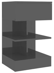 Bedside Cabinet High Gloss Black 40x35x65 cm Engineered Wood