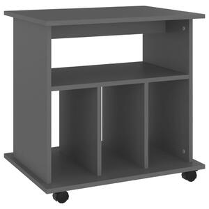 Rolling Cabinet Grey 60x45x60 cm Engineered Wood