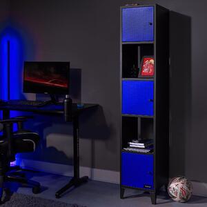 X Rocker Mesh Tek Tall 5 Cube Storage Unit Blue