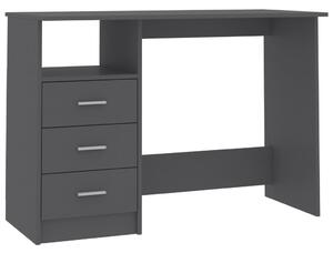Desk with Drawers Grey 110x50x76 cm Engineered Wood