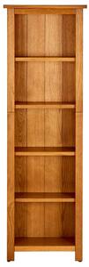 5-Tier Bookcase 45x22x140 cm Solid Oak Wood