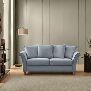 Dixie 3 Seater Sofa, Soft Texture Fabric Denim