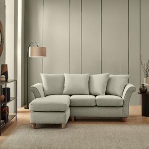 Dixie Corner Chaise Sofa, Soft Texture Fabric Soft Green