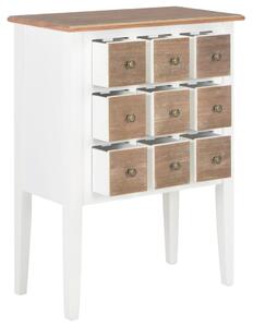 Sideboard White 54x30x80 cm Solid Wood