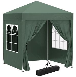 Outsunny Pop Up Gazebo Canopy, Easy Setup for Outdoor Events, 2 x 2m, Green