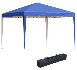 Outsunny Pop Up Gazebo Marquee, 3 x 3M Party Tent, Wedding Canopy with Carrying Bag, Blue