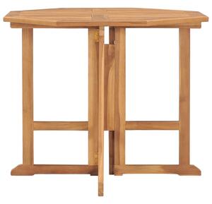 Folding Garden Dining Table 90x90x75 cm Solid Teak Wood