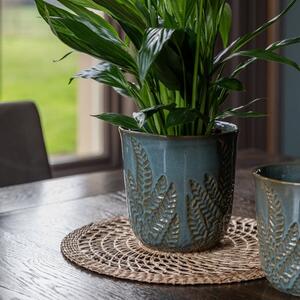 Kew Embossed Fern Plant Pot