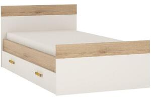 4Kids Single Storage Bed With Orange Handles